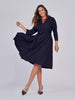 Luisa Button-Front Tropical Wool Dress