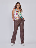 Gia V-Neck Silk Shell in Floral
