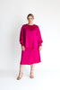Hot pink silk blouse