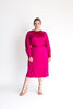 Pink silk skirt outfit