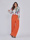 Marinaia Wool Piqué Wide Leg Sailor Pant
