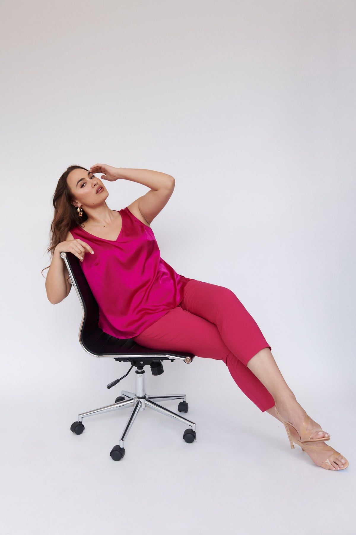 Gia V-Neck Silk Shell