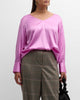 Vittoria Silk V-Neck Blouse