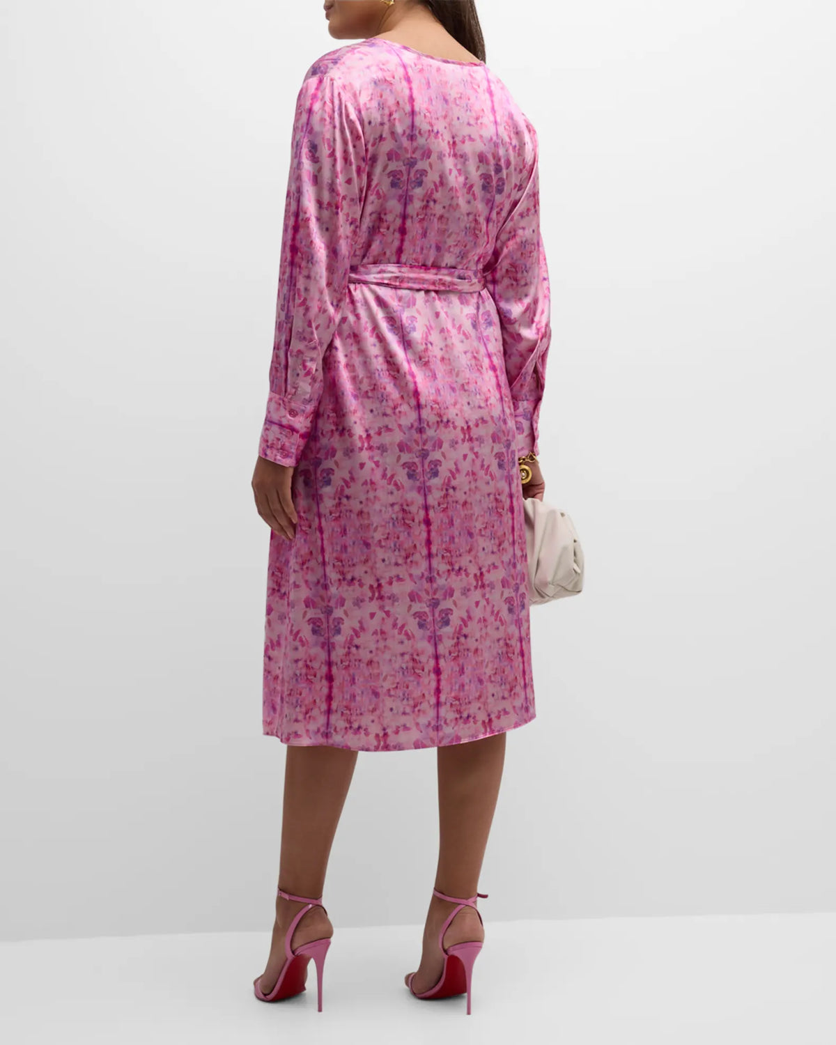 Pink Batik 19mm Stretch Silk Charmeuse
