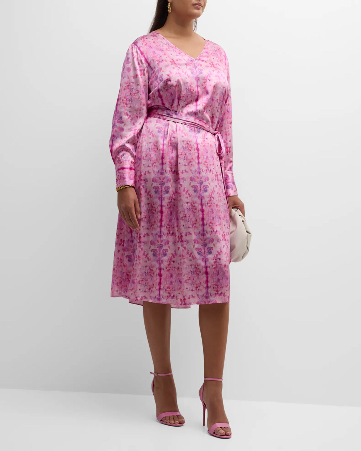Pink Batik 19mm Stretch Silk Charmeuse