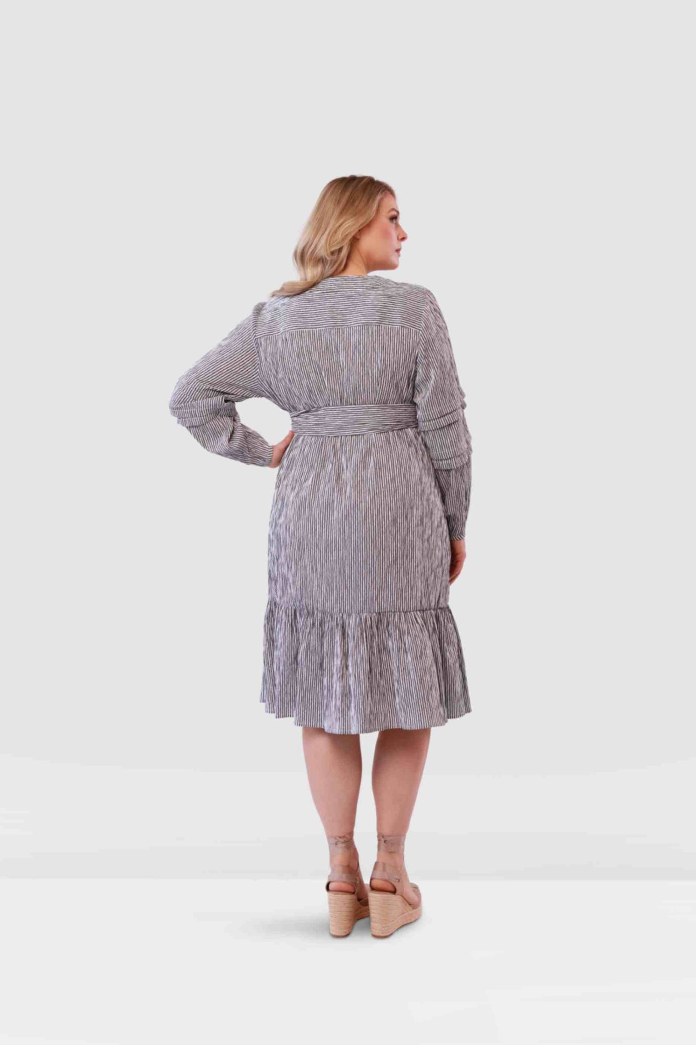 cotton seersucker dress Natasha Organic Cotton Seersucker Dress - 2