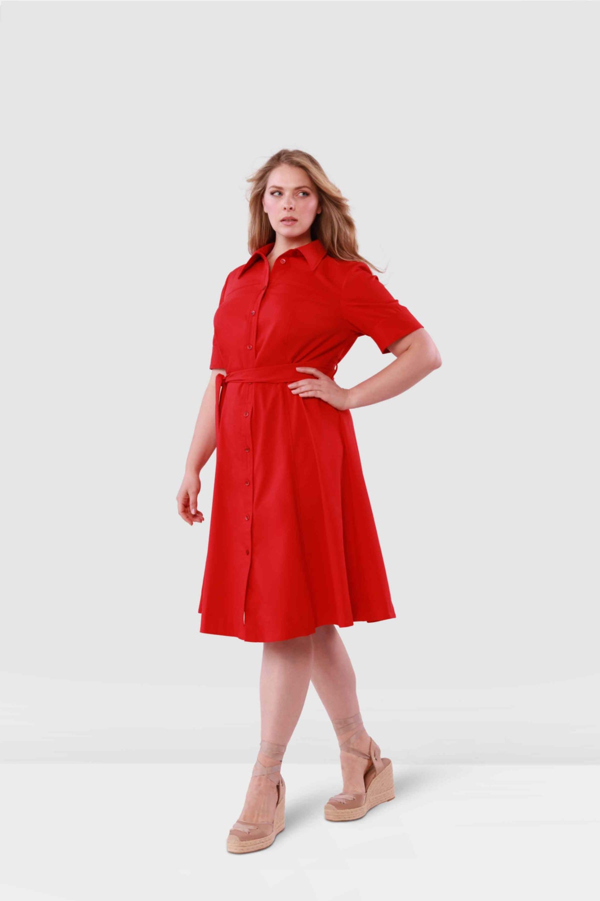 Liliana Cotton Polished Poplin Shirtdress