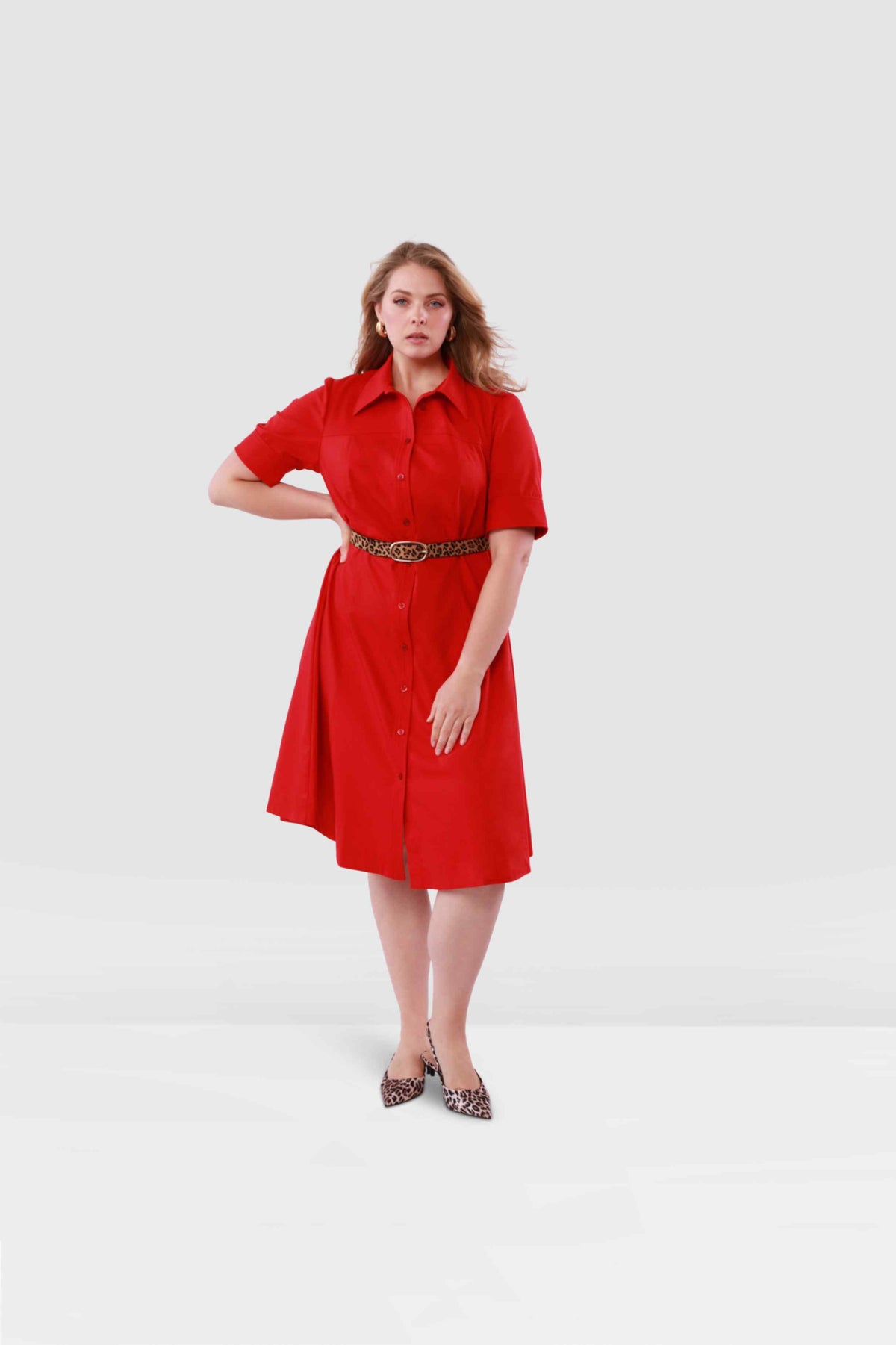 Liliana Cotton Polished Poplin Shirtdress