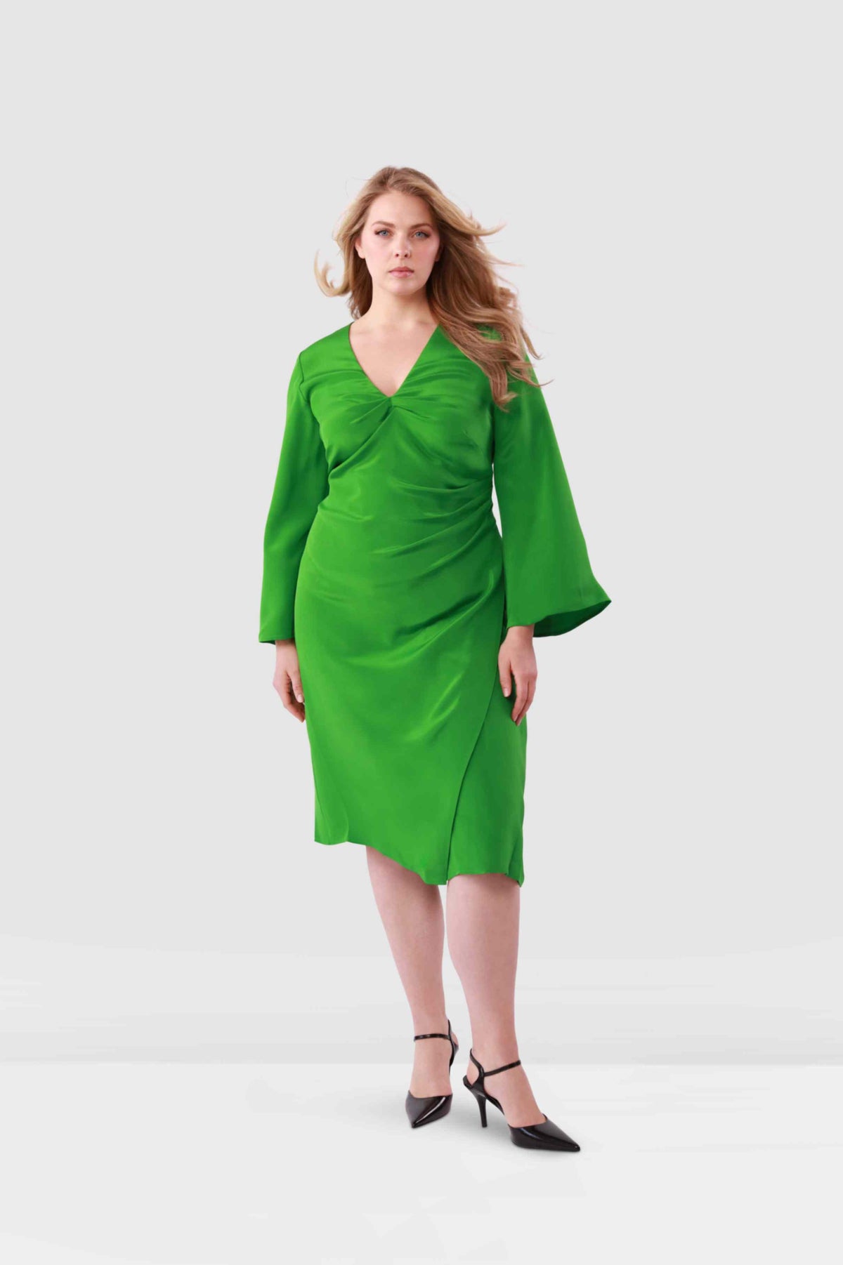 Green Silk 30mm Crepe Back Satin