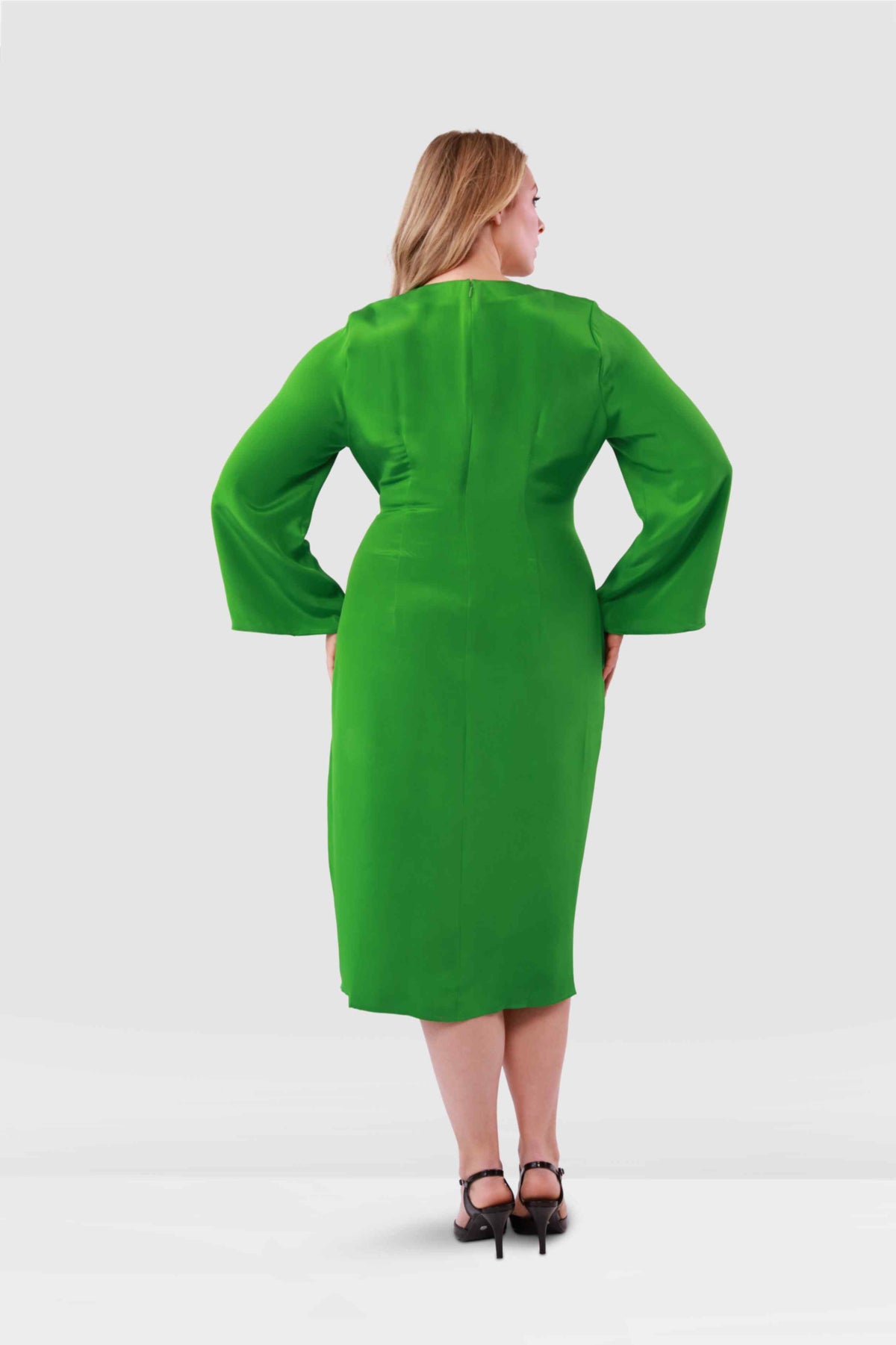 Green Silk 30mm Crepe Back Satin