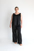 Black palazzo pants outfit