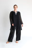 Midnight black silk tunic Black gauze tunic