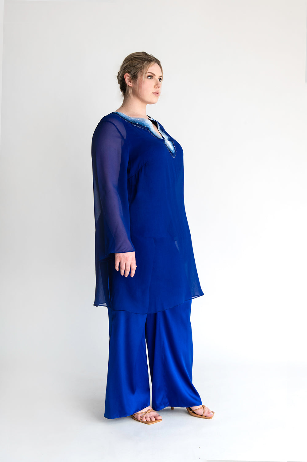 Plus size chiffon tunic