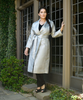Silver satin coat