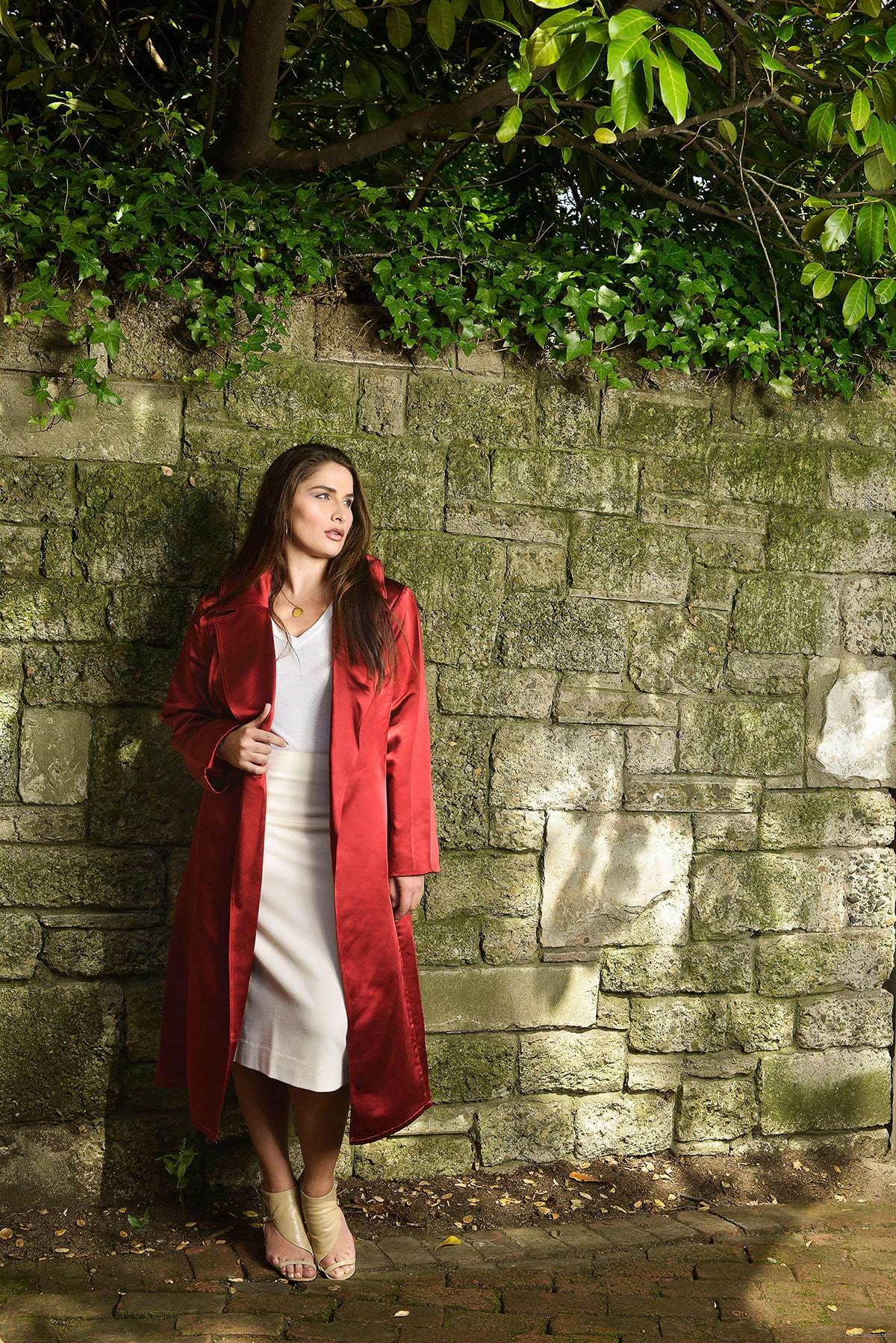 Women's satin coat